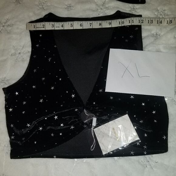 Women V Neck Buckle Strap Cami Crop  Top xl new with tags - Picture 10 of 10